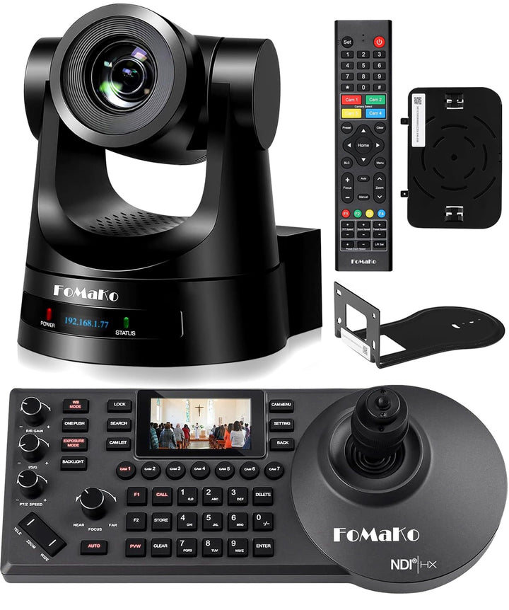 FoMaKo 20x HDMI PTZ Bundle/Kit (1x FMK20SDI PTZ Kamera &amp; 1x KC608 Pro PTZ Controller) für Gottesdien
