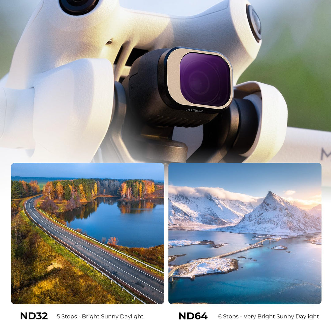 K&F Concept Mini 4 Pro ND Filterset, 4 Stück ND8, ND16, ND32, ND64 Filter Kompatibel mit DJI Mini 4