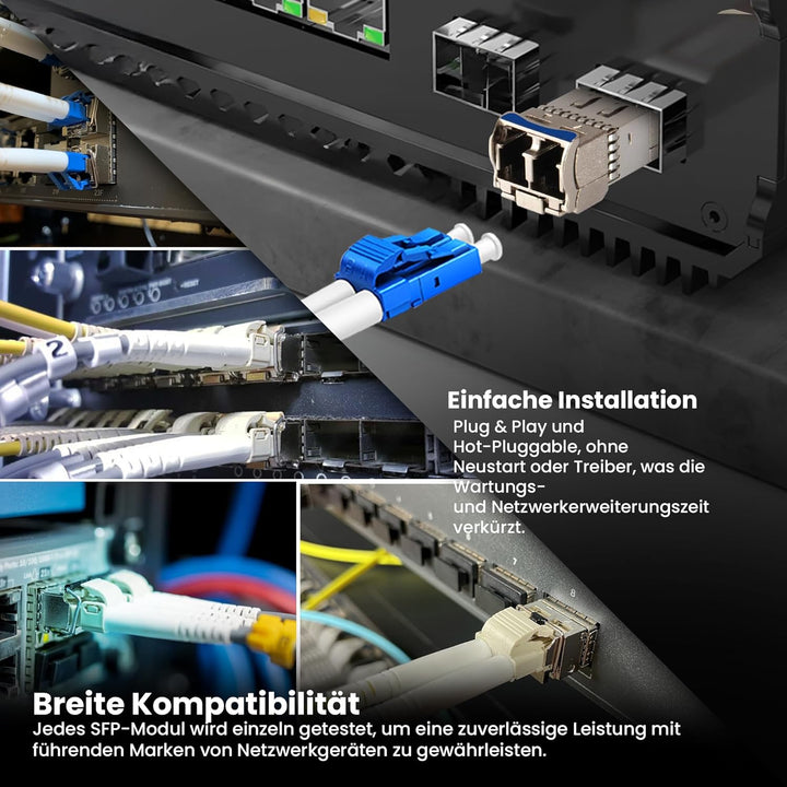 Extralink SFP Modul 10G LC Duplex Singlemode 1310 nm 10KM MSA-kompatibel – Für Cisco, Ubiquiti UniFi