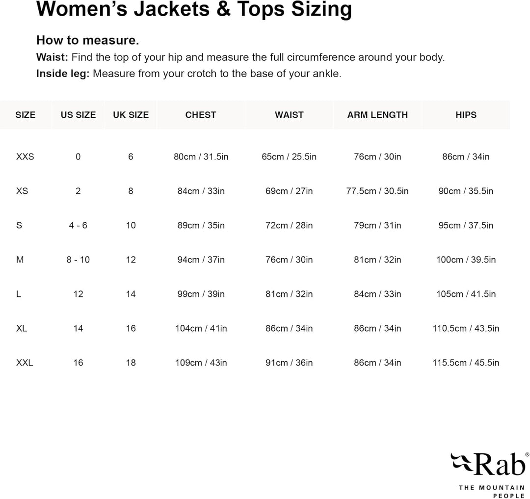 Rab Valiance Jacket Women 10 UK Damen black BL, 10 UK Damen black BL