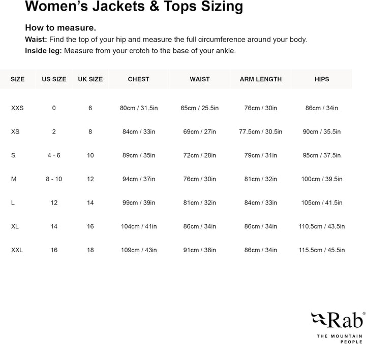 Rab Valiance Jacket Women 10 UK Damen black BL, 10 UK Damen black BL