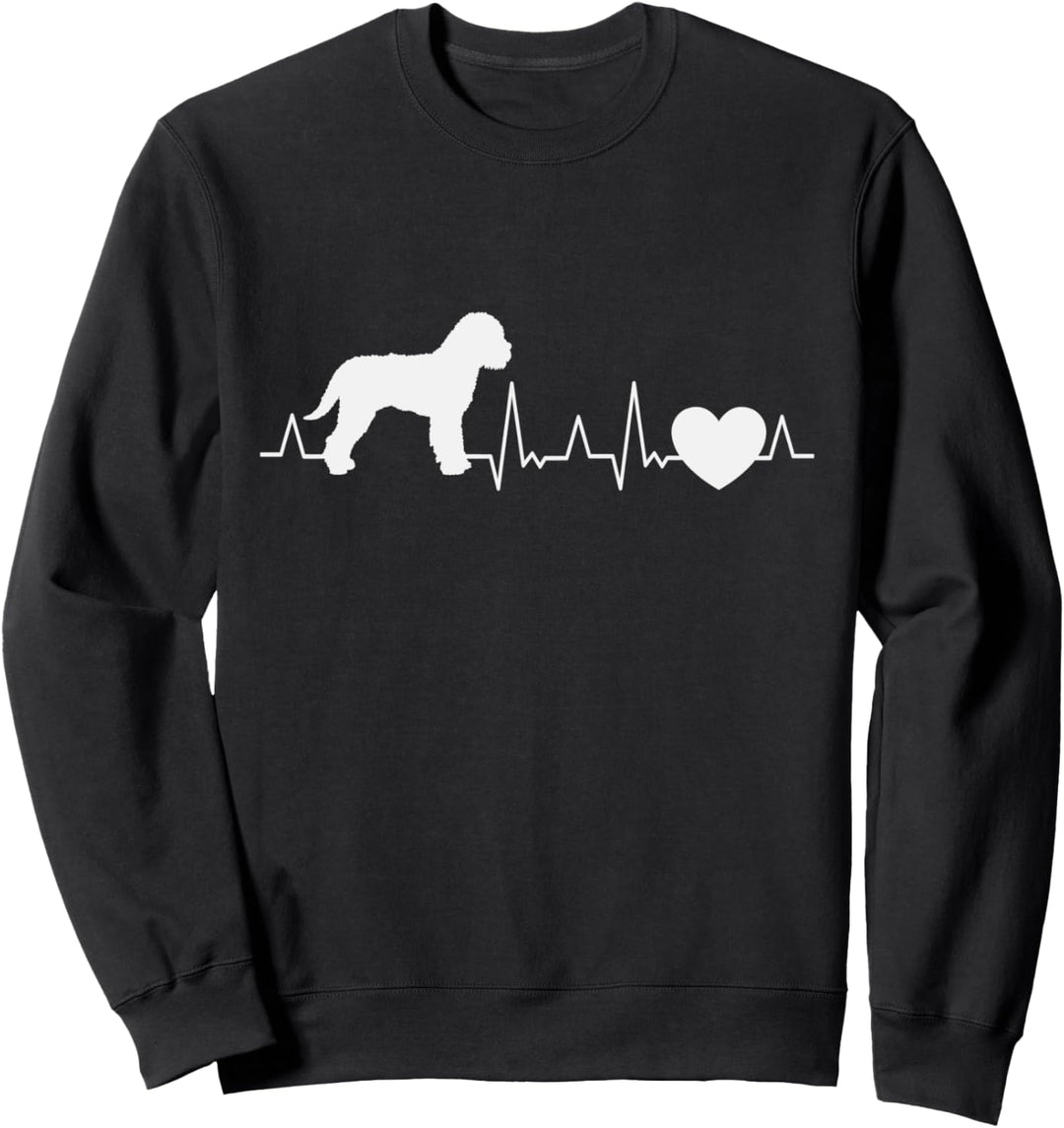 Lagotto Romagnolo Heartbeat Spanischer Trüffelhund Sweatshirt
