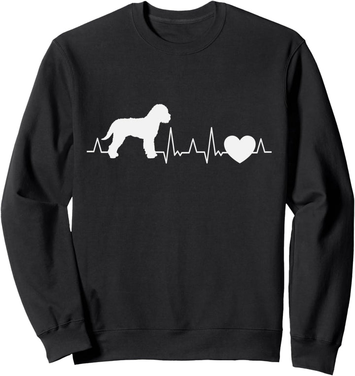 Lagotto Romagnolo Heartbeat Spanischer Trüffelhund Sweatshirt