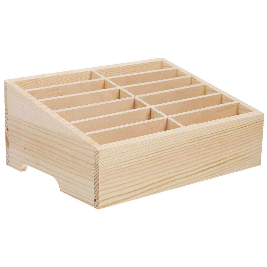 Ciieeo Box Handy-Aufbewahrungsbox Holzständer Desktop-Telefonhalter Holz-Desktop-Organizer Taschenre