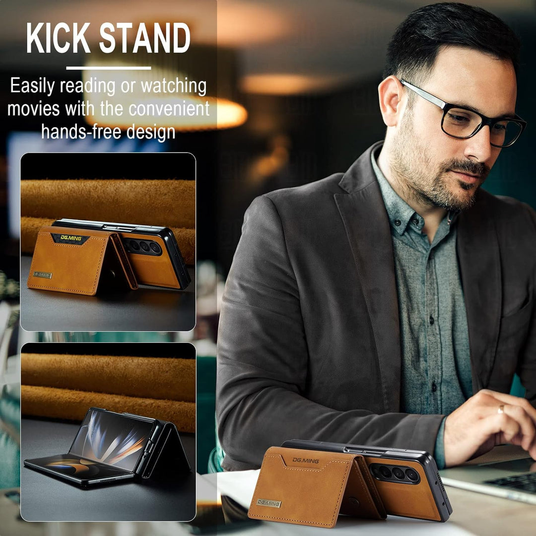 UDBKKDX 2 in 1 Handyhülle für Samsung Galaxy Z Fold 5, abnehmbare Brieftasche und magnetische Adsorp