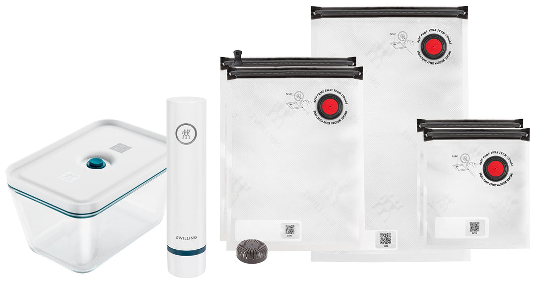 ZWILLING FRESH & SAVE Vakuum Starter-Set, Glas, 7-teilig, La Mer Glas, Glas, Single, 7tlg.