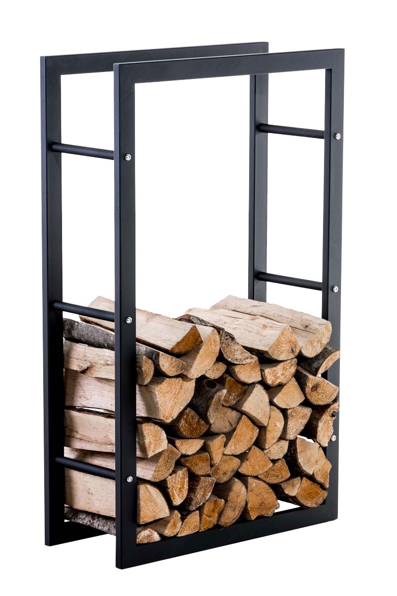 CLP Kaminholzregal Keri V3 I Kaminholzhalter Aus Metall In Schwarz Matt I Ohne Rückwand I In 8 Gröss