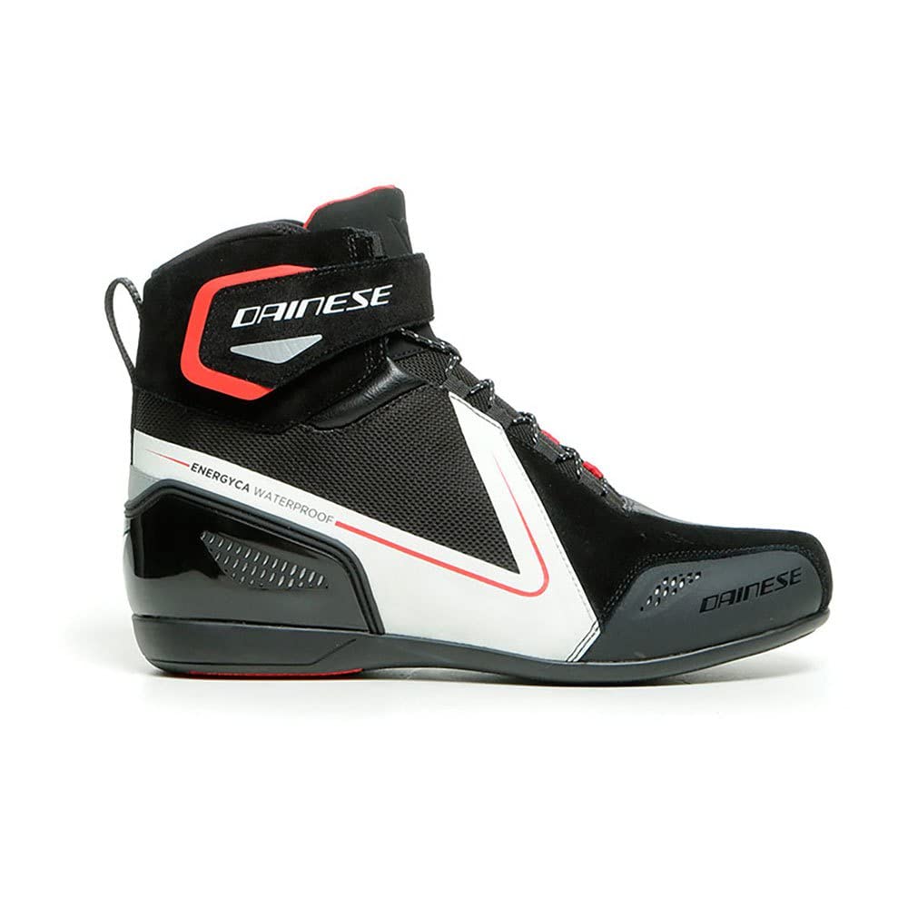 Dainese Herren Energyca D-wp Schuhe Shoes 46 EU Black White Lava Red, 46 EU Black White Lava Red