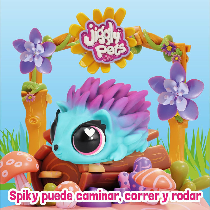 Famosa Jiggly Pets – My Spike Pet – Spiky the Hedgehog, interaktiver Igel, weicher Gummi, singend, g
