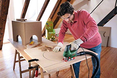 Bosch Stichsäge PST 900 PEL (Hubzahl bei Leerlauf 500 bis 3100 U/min, in Kunststoffkoffer) + 10tlg.
