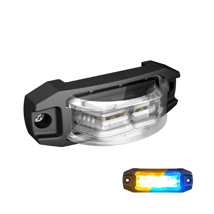 LED-MARTIN X180 Blitzmodul - 180° Abstrahlung - blau/gelb zweifarbig - versch. Haltersätze
