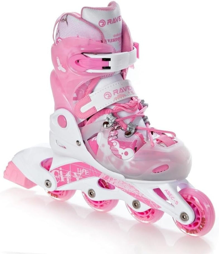 Raven 3in1 Verstellbare Kinder Inline Skates Princess - Inliner Triskates - Rollschuhe Kugellager Ab