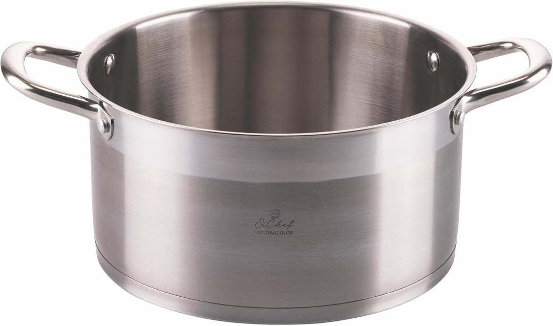 GALILEO SìChef Topfset, 15-teilig, Edelstahl 18/0, Induktion, Edelstahl