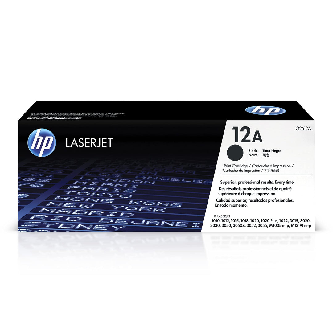 HP 12A (Q2612A) Schwarz Original Toner für HP Laserjet 1010, 1020, 1022, 3015, 3050, 3055 schwarz St