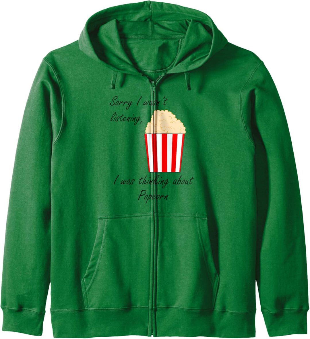 Popcorn essen Lustiger Spruch Nachdenken über Popcorn Kapuzenjacke
