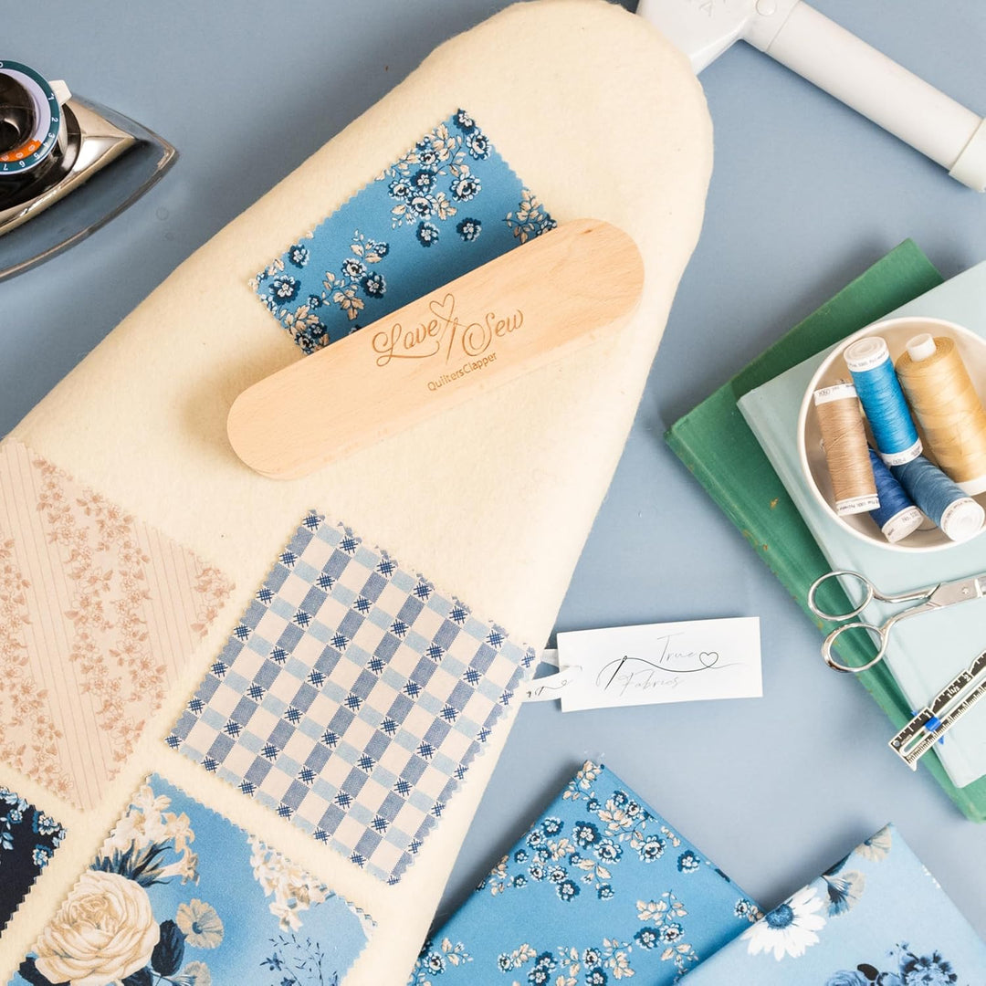 Love Sew Quilters Clapper – unlackiertes Holz, Schneiderklöppel, Mehrzweck-Nähwerkzeug zum Abflachen
