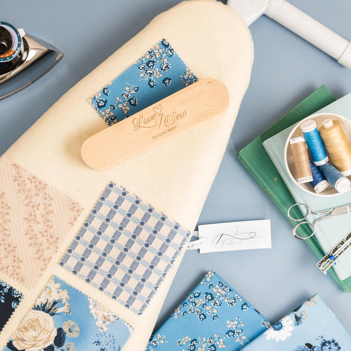 Love Sew Quilters Clapper – unlackiertes Holz, Schneiderklöppel, Mehrzweck-Nähwerkzeug zum Abflachen