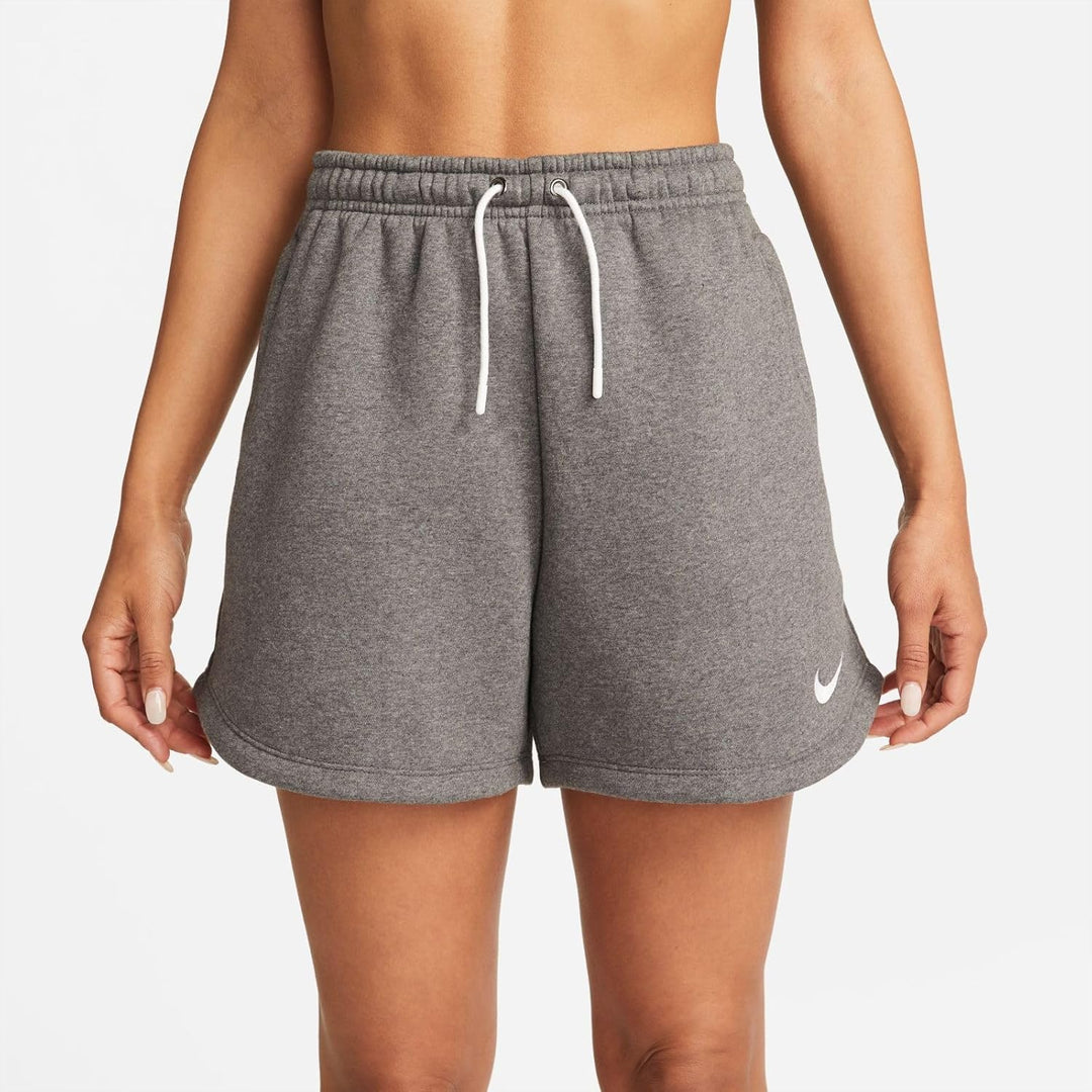 Nike Damen Shorts W Nk FLC Park20 Short Kz S Charcoal Heathr/White/White, S Charcoal Heathr/White/Wh