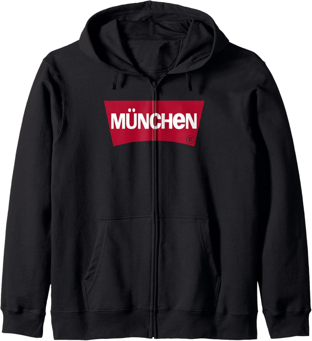 München Shirt, Red Box Logo Tourist Souvenir Geschenk Fan Kapuzenjacke