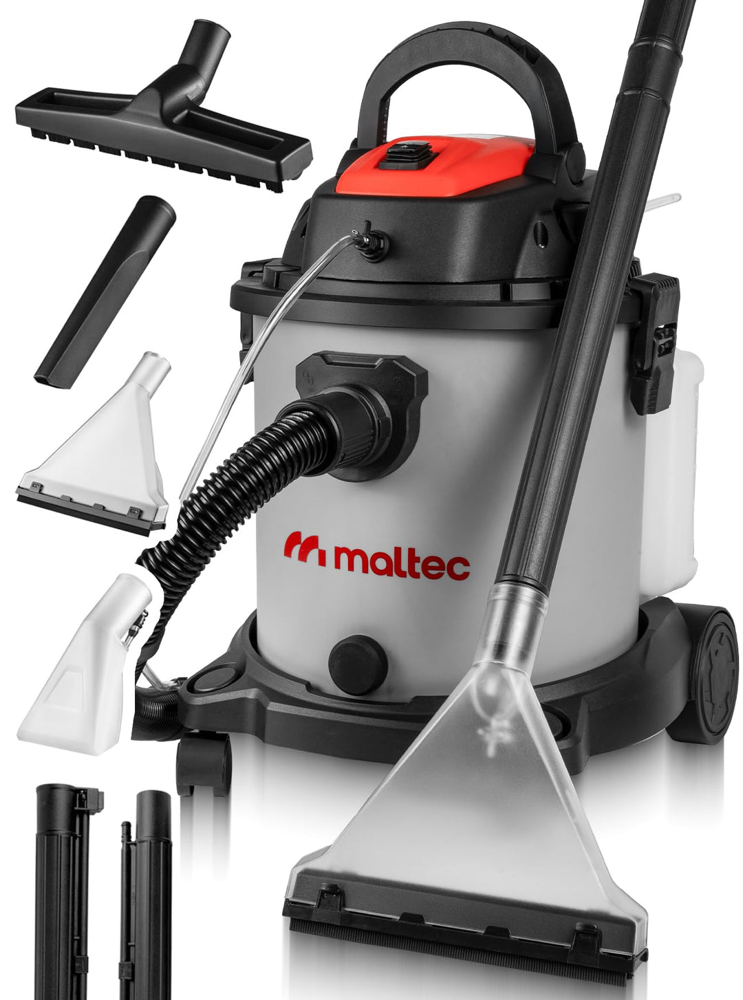 MalTec Waschsauger Nass Trockensauger Polsterreiniger Teppichreiniger MasterWash Gebläse 2200W Grau