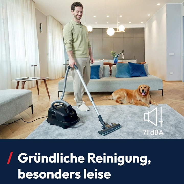 Hoover HE2 kompakter leistungsstarker Bodenstaubsauger mit Beutel für Hartböden & Teppiche, EPA-Stau