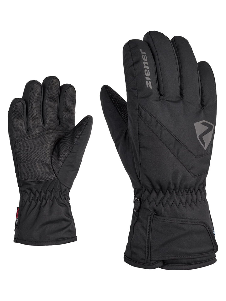 Ziener Kinder Loriko Ski-Handschuhe/Wintersport | wasserdicht, atmungsaktiv 5 Schwarz, 5 Schwarz