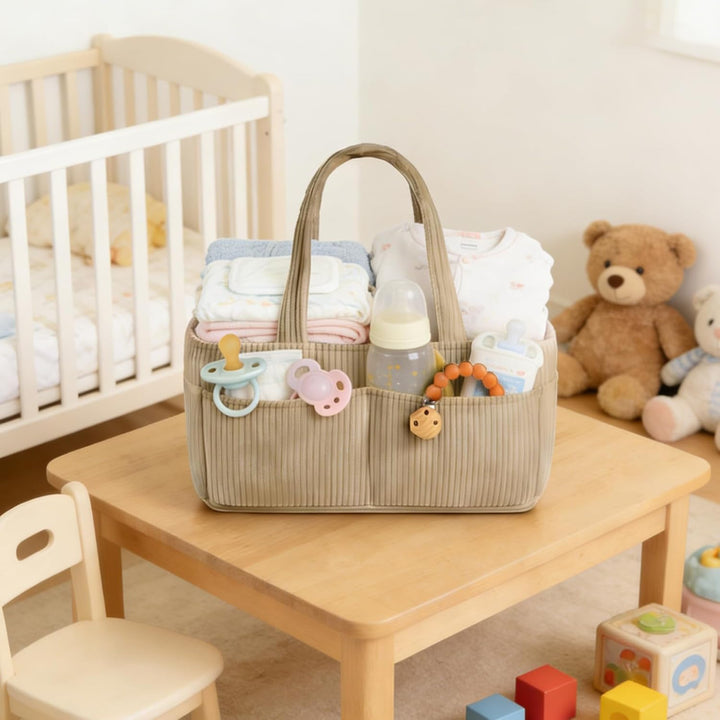 Wickeltisch Organizer, Neugeborenen Geschenk, Cord-Kernmaterial Diaper Bag, Wickelkorb mit Trennwand