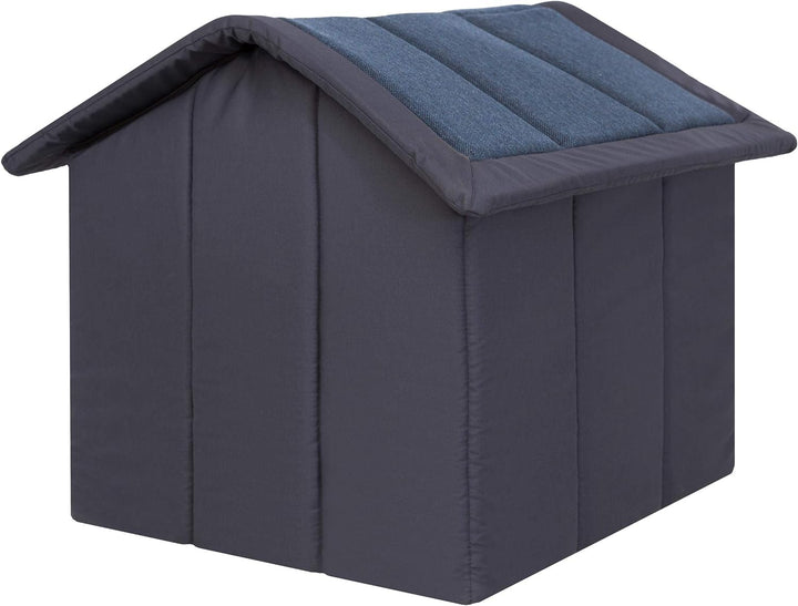 Hundehütte Hundehöhle Hundebett Hundehaus Katzenhöhle mittle M - 44x38 cm Navy blau M - 44x38x45 cm