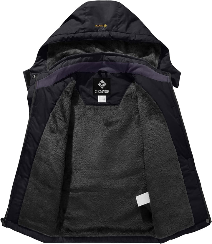 GEMYSE Jungen Skijacke Wasserdichte Winterjacke Warm Gefütterte Kinder Winddichte Schneejacke mit Ka