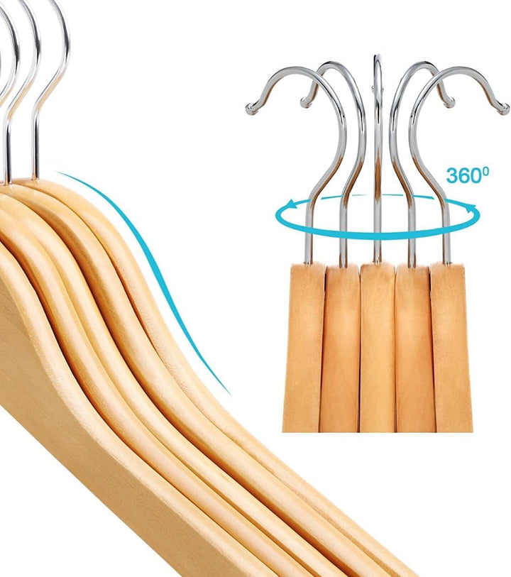 Hoppa! - Holz-Kinderkleiderbügel - 20 Stück - Braun