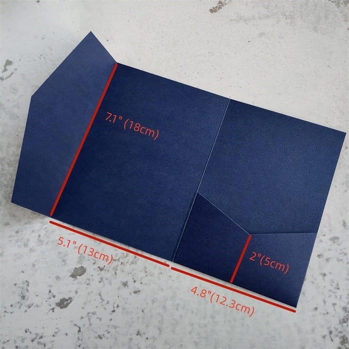 MillaSaw Einladungskarten blau 5 x 7 cm mit Umschlag für Hochzeit Brautdusche Geburtstag Dankeskarte