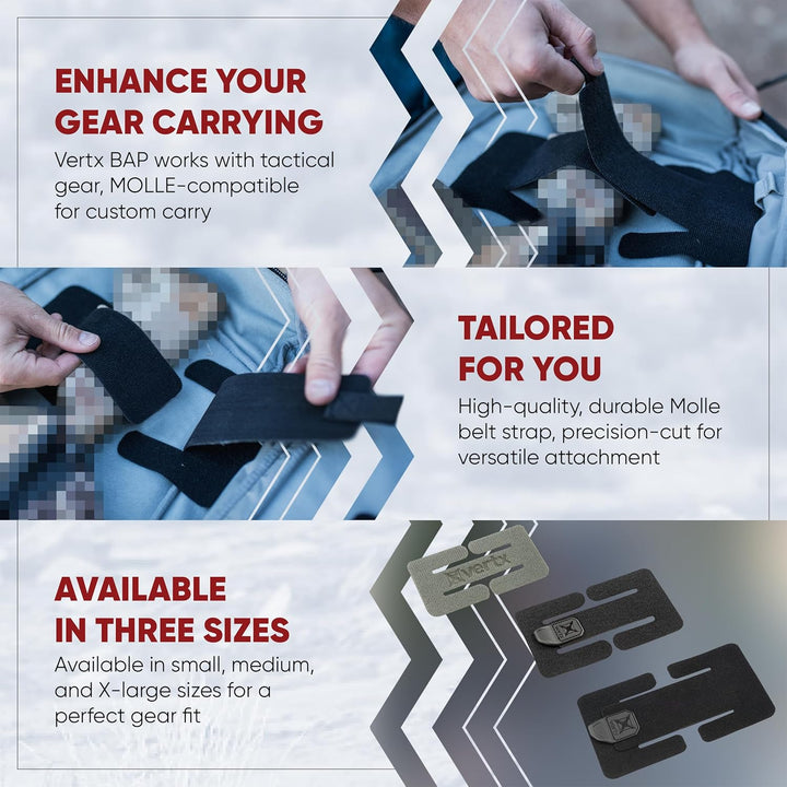 Vertx Tactigami BAP Tactical Belt Adapter Panel Strap Attachment Compatible with MOLLE System Access