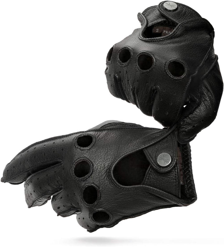 PEARLWOOD Herren Lederhandschuhe Steve für Autofahrer aus Ziegenleder XL (10) Black (200), XL (10) B