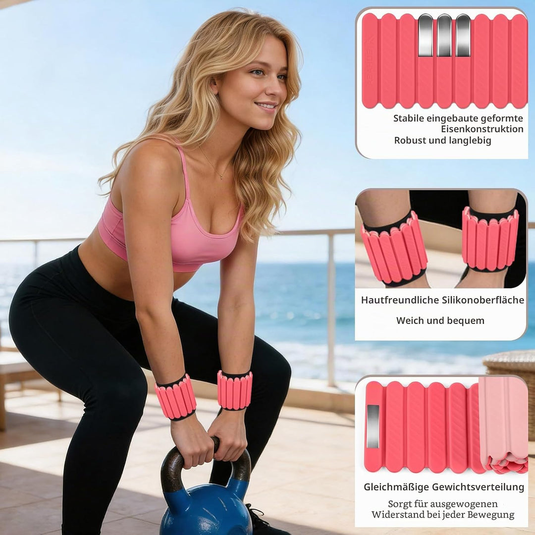 Abahub Magnetische Gewichte Hand Fuss Wrist Ankle Weights Handgelenk Gewichte für Beine und Arme Set