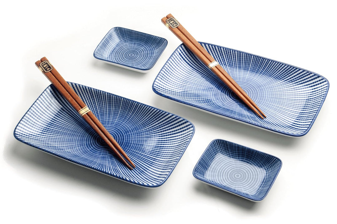 Luxus - Sushi-Set - Oriental Tokusa - 6 Stück - Sushi Set - 2 Personen - Japanisches Geschirr - Inkl