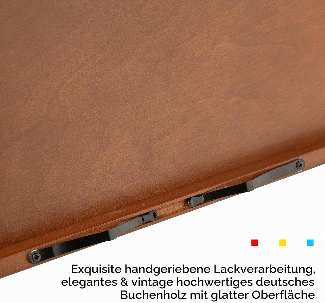 MEEDEN PRO Staffelei Tisch, 29 x 42 cm Staffelei Holz mit Leseständer, Neigungswinkel Verstellbar Bu