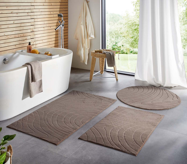 Taracarpet Badematte Badvorleger Homestyle rutschfest waschbar Badezimmerteppich Badewannenmatte, Ba