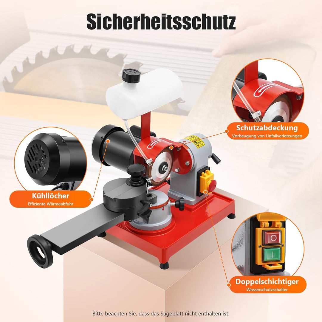 370W Kreissägeblattschärfer für 80-700mm Sägeblätter Nassschleifer 2850RPM Profi Sägeblatt Schärfger