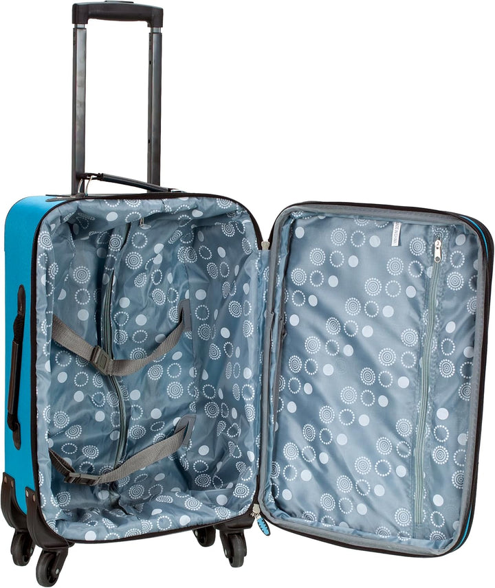 Rockland Pasadena Softside Spinner Rad Gepäck, türkis, Carry-On 20-Inch, Pasadena Softside Spinner W