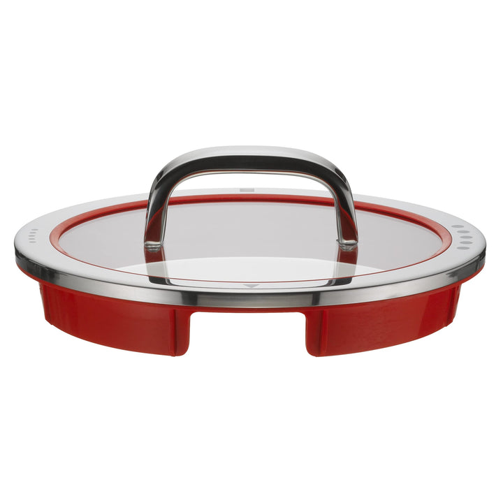 WMF Function 4 Topfdeckel 20 cm, Glasdeckel mit 4 Abgiessfunktionen, Glas, Silikon, Cromargan Edelst