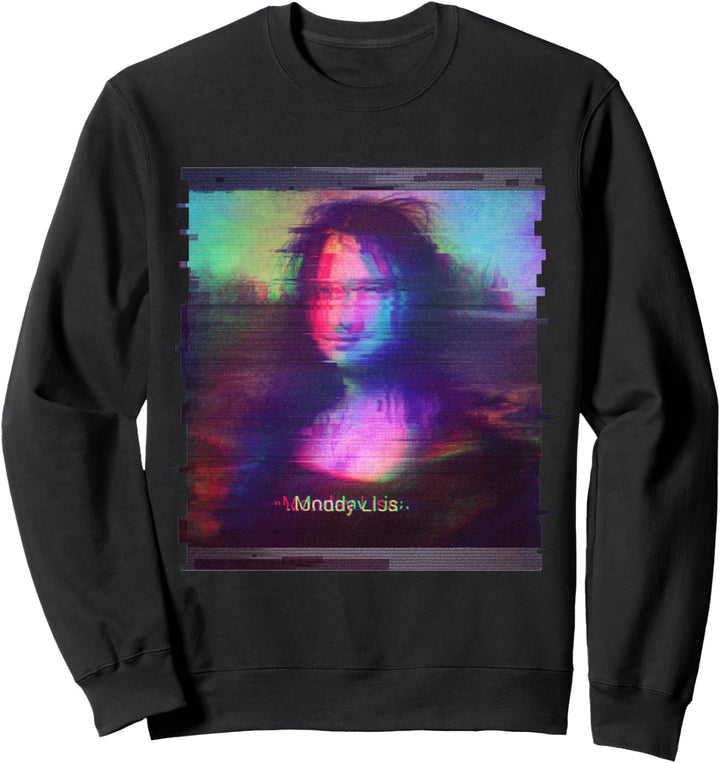 Trippy Glitch Ästhetische Vaporwave Monday Lisa Parodie Kunst Sweatshirt