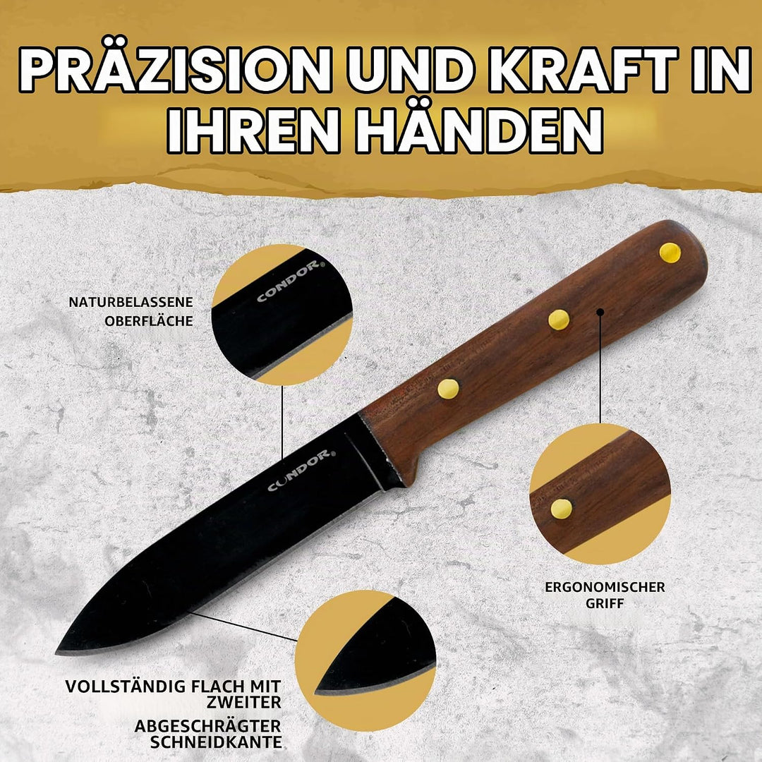 Condor Tool &amp; Knife SOLOBOLO Messer, 1075 Carbonstahl, Mehrfarbig, One Size