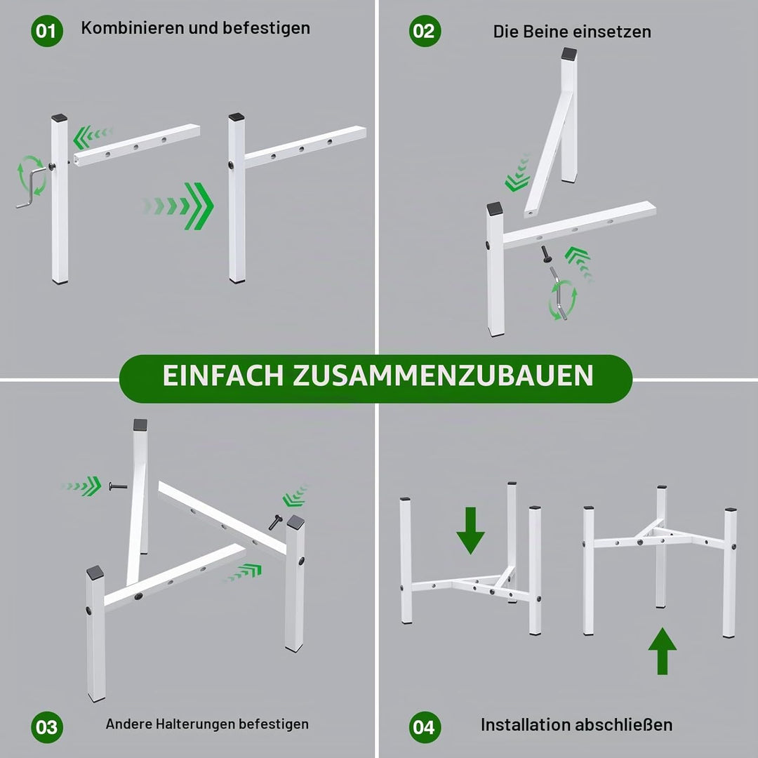 2 Stück Moderne Eisen-Pflanzenständer für den Innen- und Aussenbereich, Keramik, 20-30,5 cm, Garten,