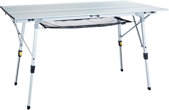 Uquip Alu Campingtisch Variety L Klapptisch Wetterfest Leicht Höhenverstellbar Silber Single, Silber
