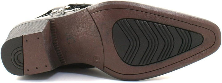 Cowboystiefel von Us Brass, in Hellbraun, Braun und Schwarz, Schwarz - schwarz - Grösse: 46.5 EU