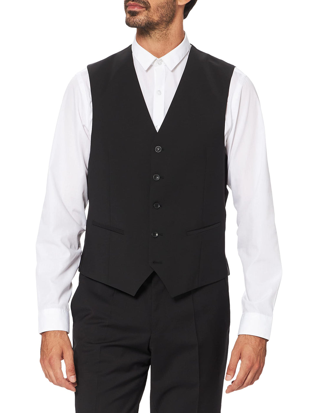 Club of Gents Herren Carlton Anzugweste 54 Schwarz (Schwarz 90), 54 Schwarz (Schwarz 90)