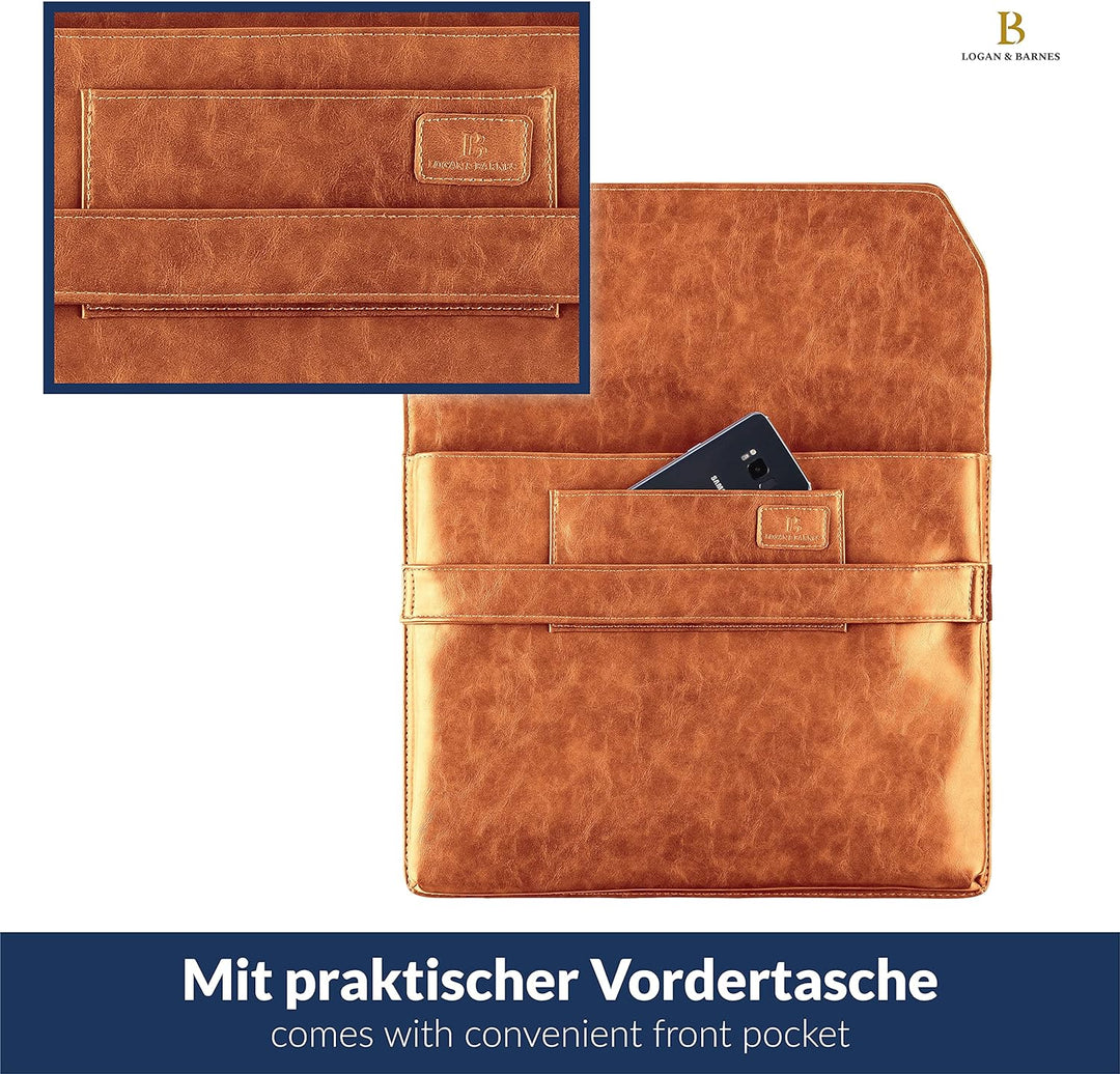 LOGAN & BARNES Laptop Hülle Herren - Elegante Laptop Tasche mit angenehmer Innenpolsterung - schlank