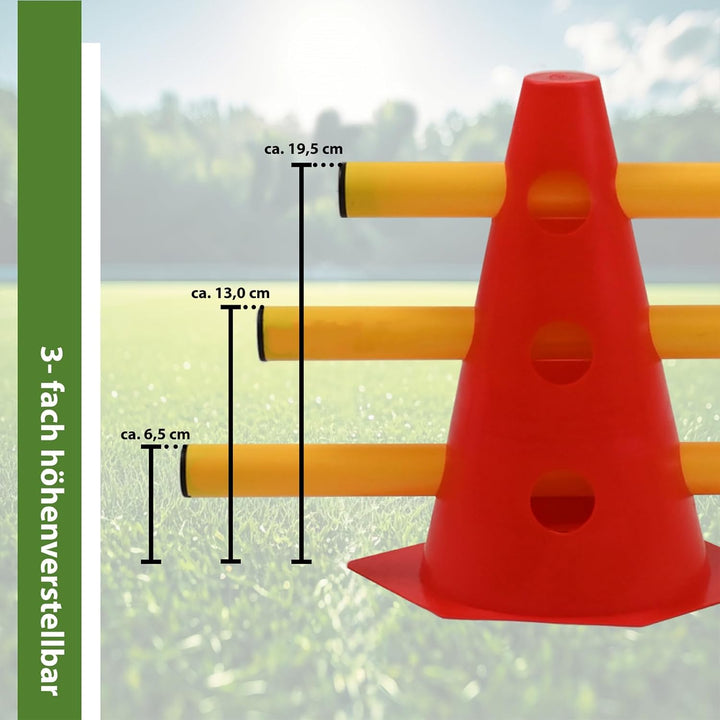 TRUTZHOLM Steckhürdenset 15- teilig 23 cm höhenverstellbar Agility Set Hunde Trainingszubehör Hobby