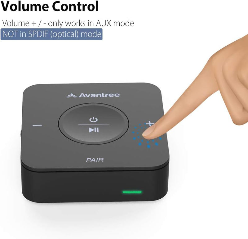 Avantree TC417 aptX Low Latency Bluetooth Transmitter Empfänger für TV, 20h Spielzeit Kabelloser Aud