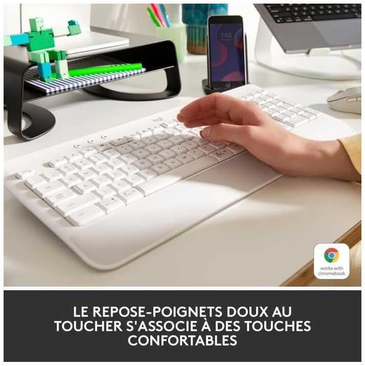 Logitech Signature K650 Comfort kabellose Tastatur mit Handballenauflage, BLE Bluetooth/Logi Bolt US